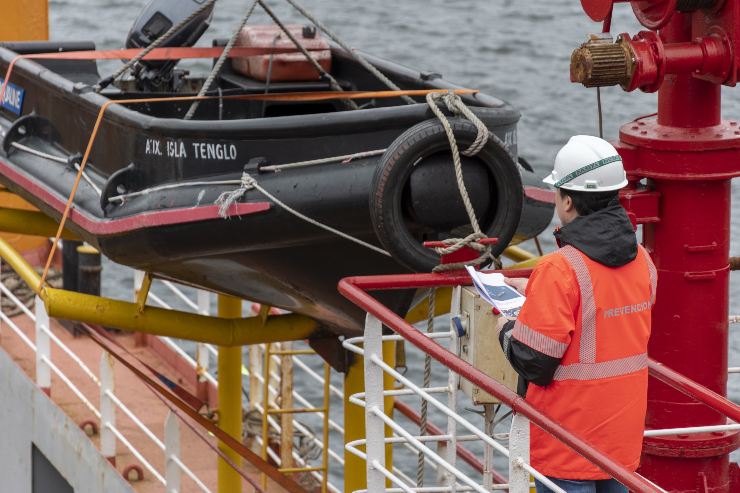 Prevencionista Transmarko a bordo